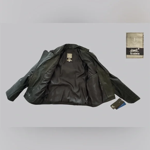 🛍️SALE🛍️ Heeli By Leathertex Women's Genuine Leather Quilted Motorcycle Jacket - Picture 5 of 8